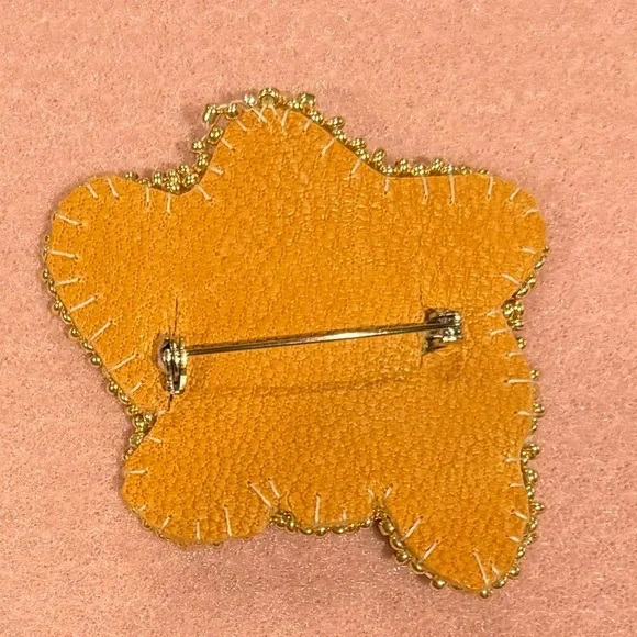 Handmade Beaded Flower Brooch - Picture 2 of 2